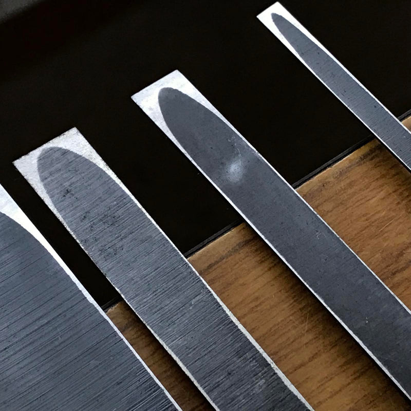 Old stock Kunitsuru Paring chisels with white steel 掘出し物 國鶴 薄鑿 Usunomi 9,12,15,30,36,42,48mm