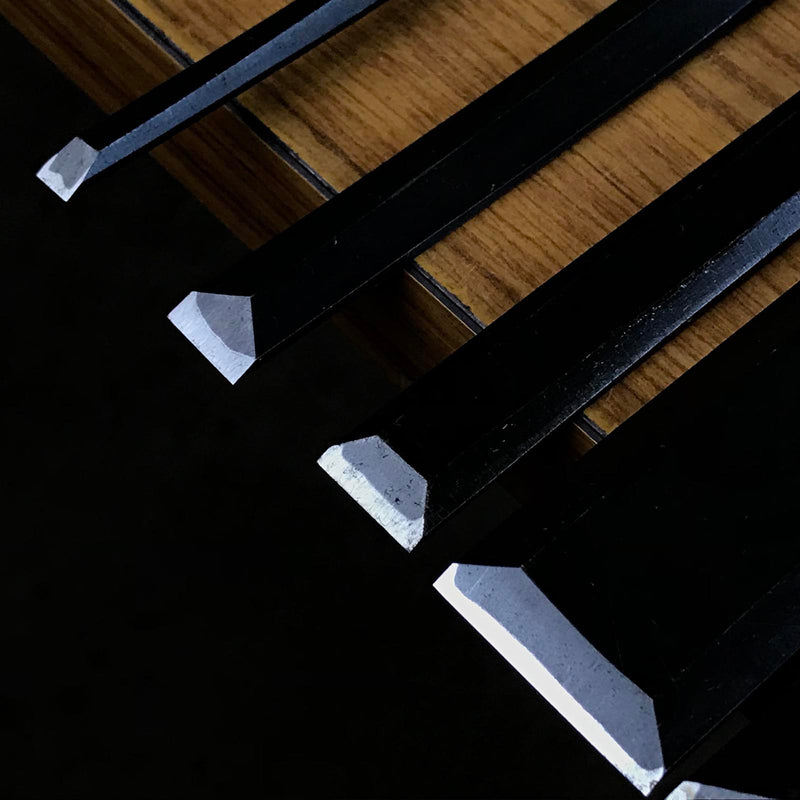 Old stock Kunitsuru Paring chisels with white steel 掘出し物 國鶴 薄鑿 Usunomi 9,12,15,30,36,42,48mm