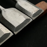 Old stock Kazuyuki Bench chisels（Oirenomi）掘出し物 和之 磨き仕上 四つ裏 追入鑿 54,48,36mm