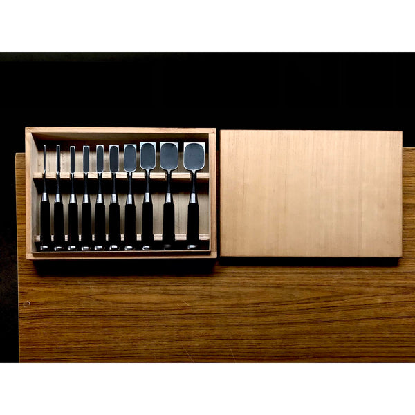 Hidari Ichihiro Second Generation Kakuuchi Bench chisels set From Personal Collections 蔵出し 月市弘 二代目左市弘山崎勇作 角打追入組鑿  Oirenomi