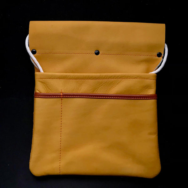 Wroking Waist Bag Japanese Carpenter  Working Leather Bag  大工 腰袋 本革製 Yellow