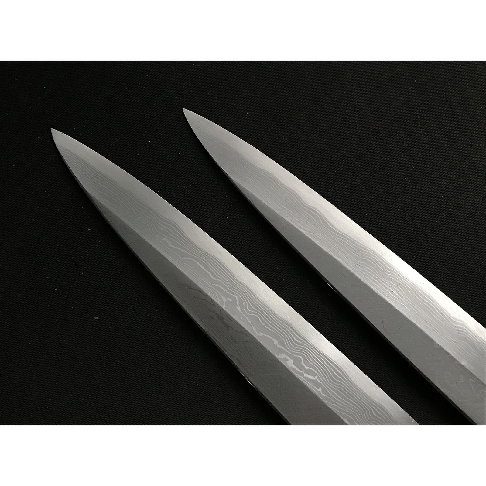 光悦 鍛冶屋仕上 柳葉包丁 白鋼付 #2 侊悦 白紙2号鋼 黒