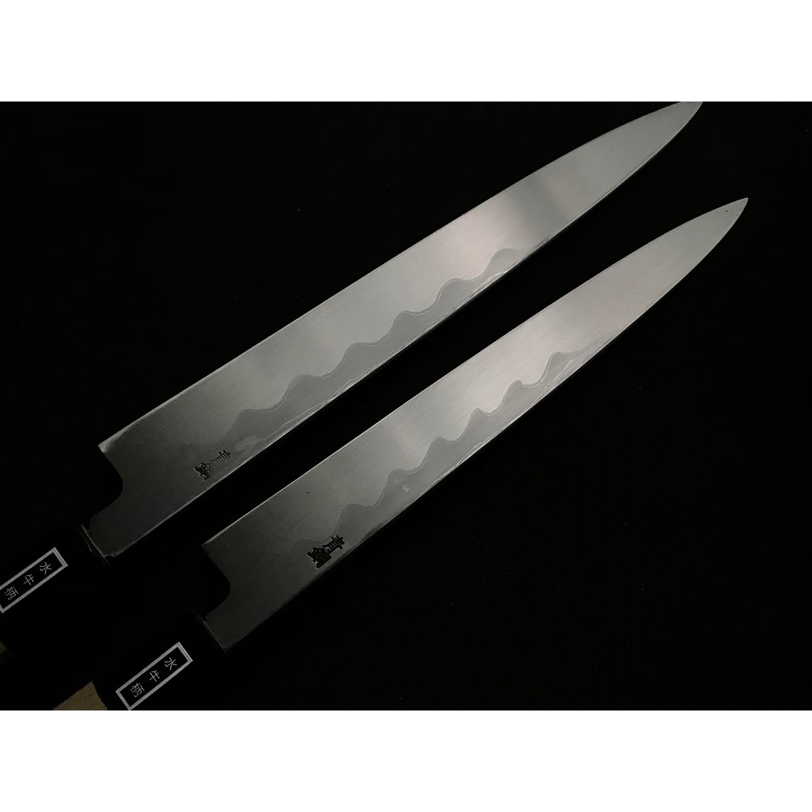 Kouetsu Damascus Finish Yanagiba Bocho with Blue steel 侊悦 青紙鋼 墨流し 柳刃包丁 240mm 270mm